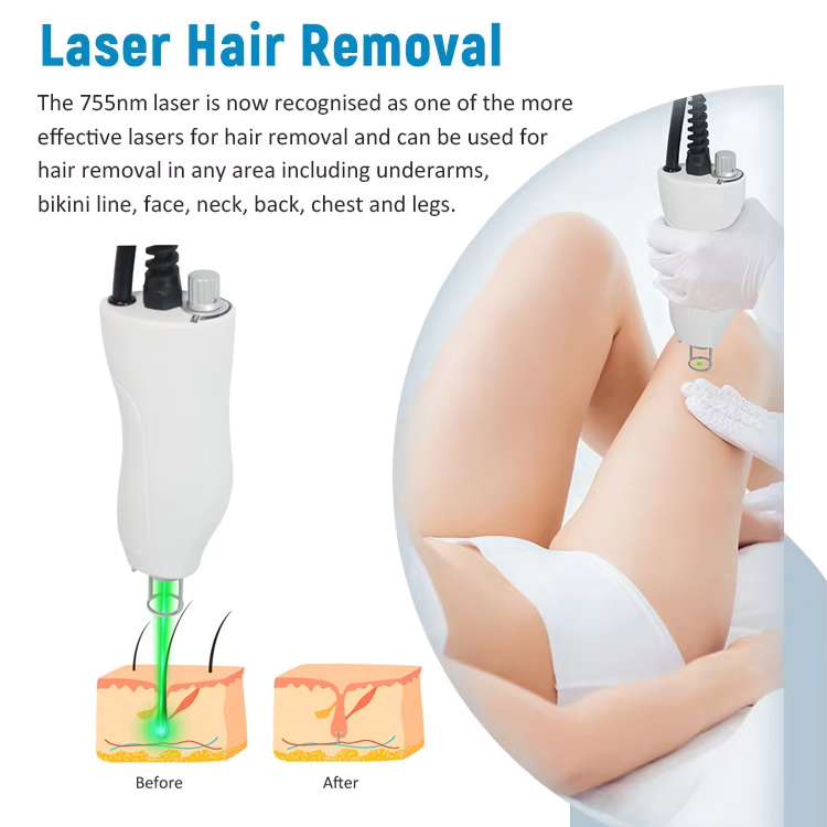 Dual Wavelength Nd Yag Laser 755nm 1064nm Hair Removal Machine Fast Tattoo Removal Freckle Birthmark Dispelling Infrared Aiming Skin Beauty Instrument