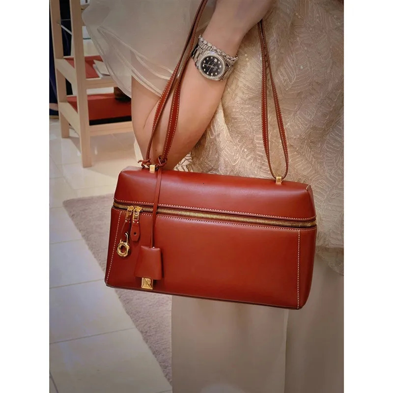Vintage Inspired Crossbody for Women - Large Square Leather hot Shoulder Bag with Versatile Style