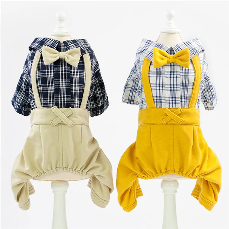 Pet clothing clothes for pets Dog clothes Teddy dog Spring autumn Overalls Dogs Apparel drop ship HF43