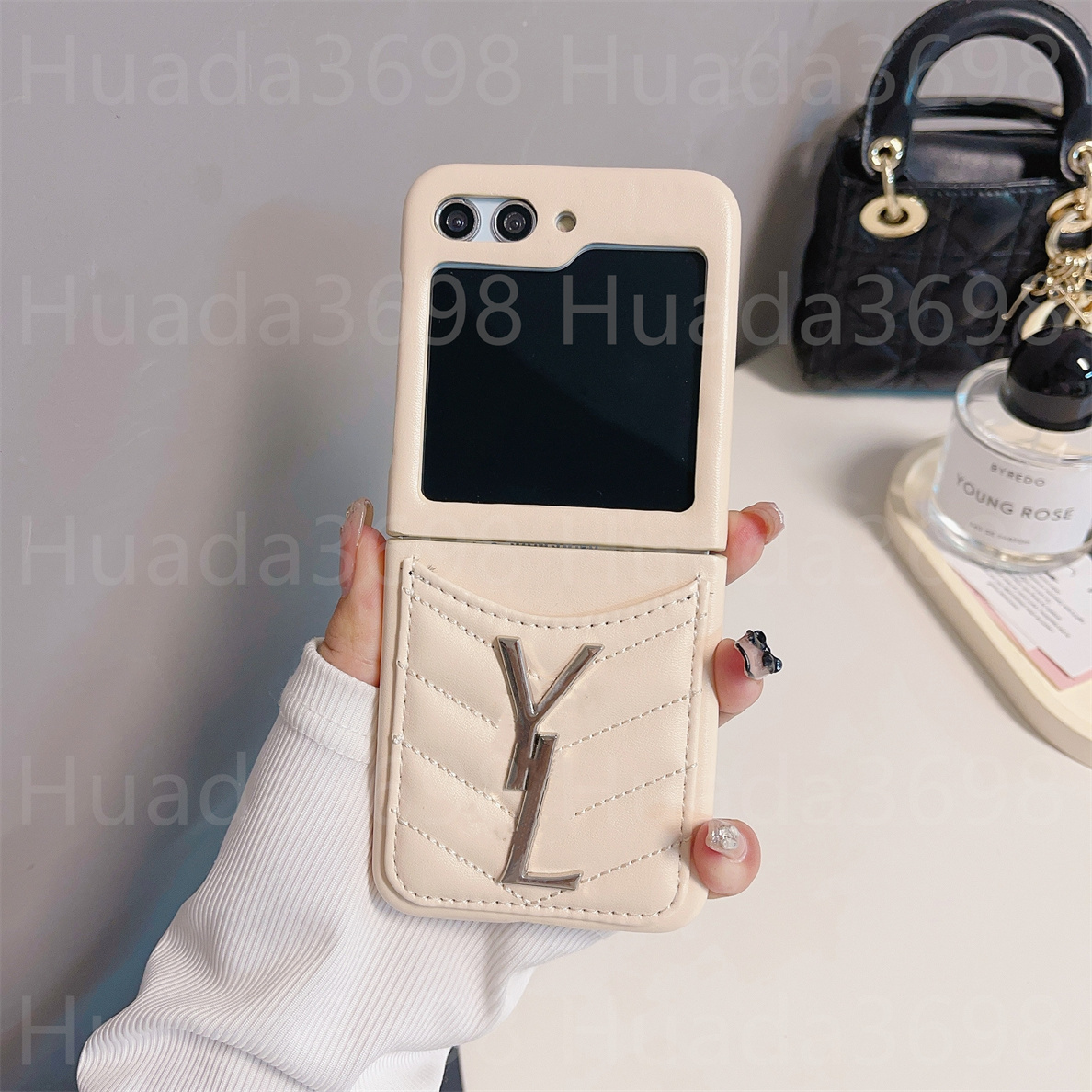 Phone Case Designer Luxury Wallet iPhone Cases for Samsung Galaxy Z Flip 6 5 4 3 ZFlip5 Flip4 Flip3 Leather Card Holder Fashion Cellphone Case Cover
