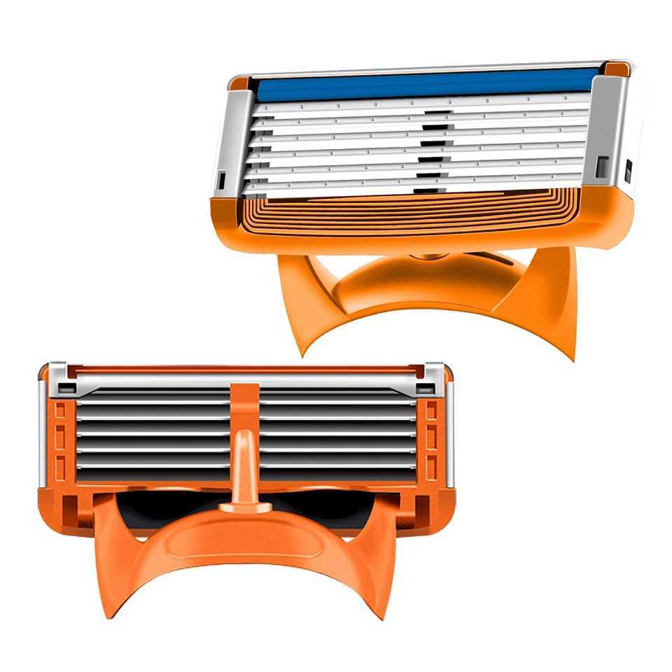 JiFULI (8-blade) high-quality mens safety shaver blade 6-layer shaver blade German stainless steel replacement shaver headW241211