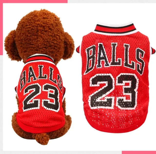 Designer Pet Clothes Dog Clothes Sports Dog Vests Mesh Pet Dog Basketball Team Uniform Shirts for Chihuahua size XXS-L Pet Products HF48