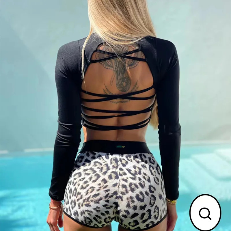 2024 Pad High Impact Nylon Womens Sports Gym Crop Top Womens Training Running Yoga Shirt Fitness Exercise Long Sleeve Tank 241210