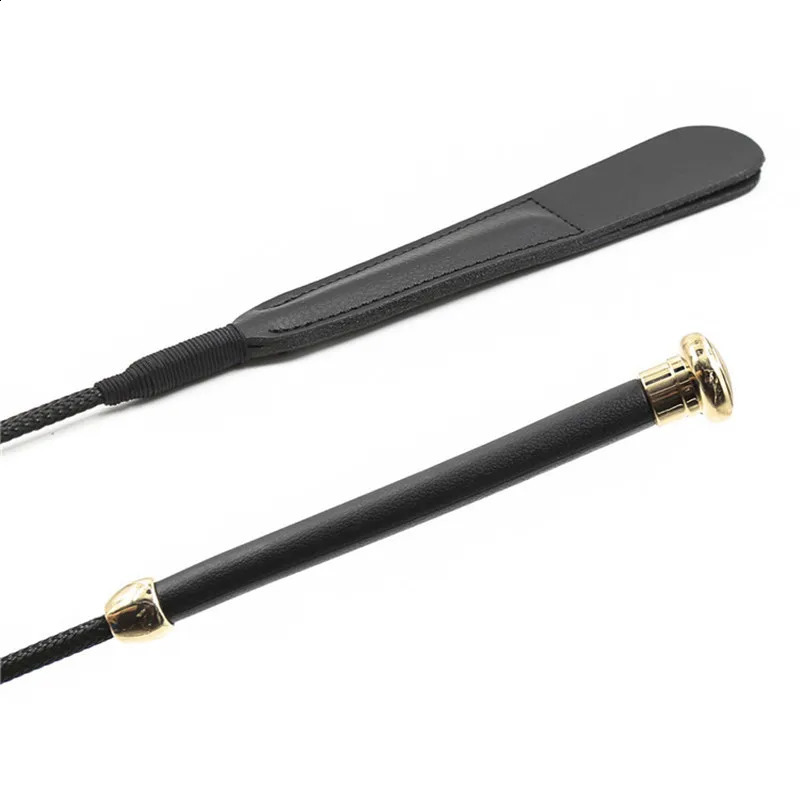 64CM leather whip with high elasticity support high-quality crop equestrian whip 241210