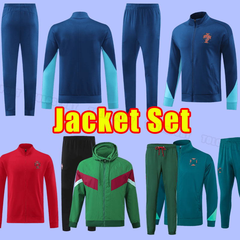 24 25 Portugal JOAO FELIX Soccer tracksuits RUBEN NEVES BRUNO RONALDO FERNANDES Portugieser 2024 DIOGO J. OTAVIO training set tracksuit jacket coat