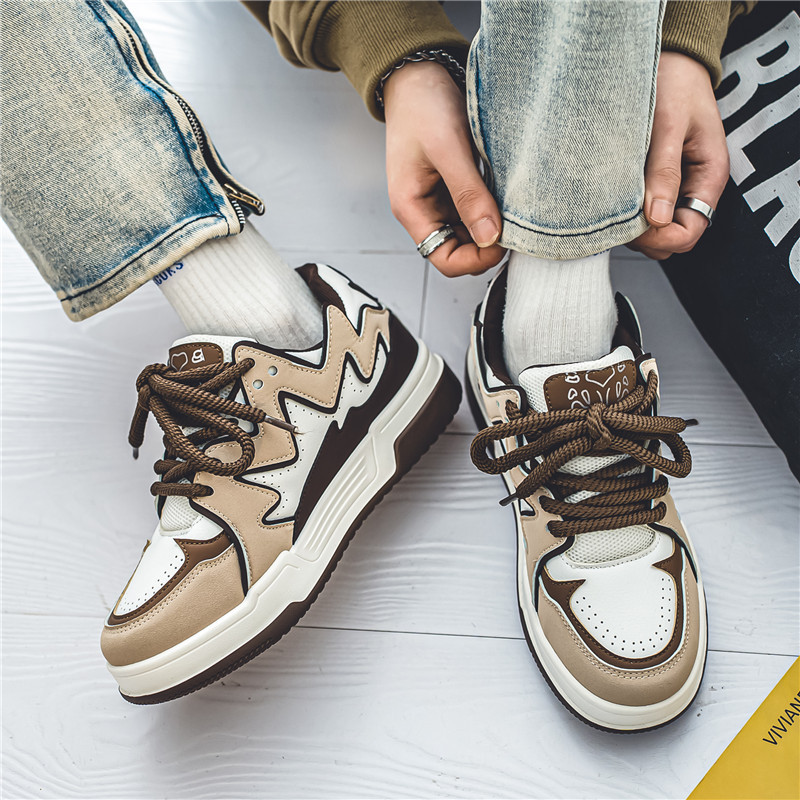 Casual Shoes Men Sport Shoes Breathable Trendy Flat Heel Non-Slip Tennis Training Sneakers