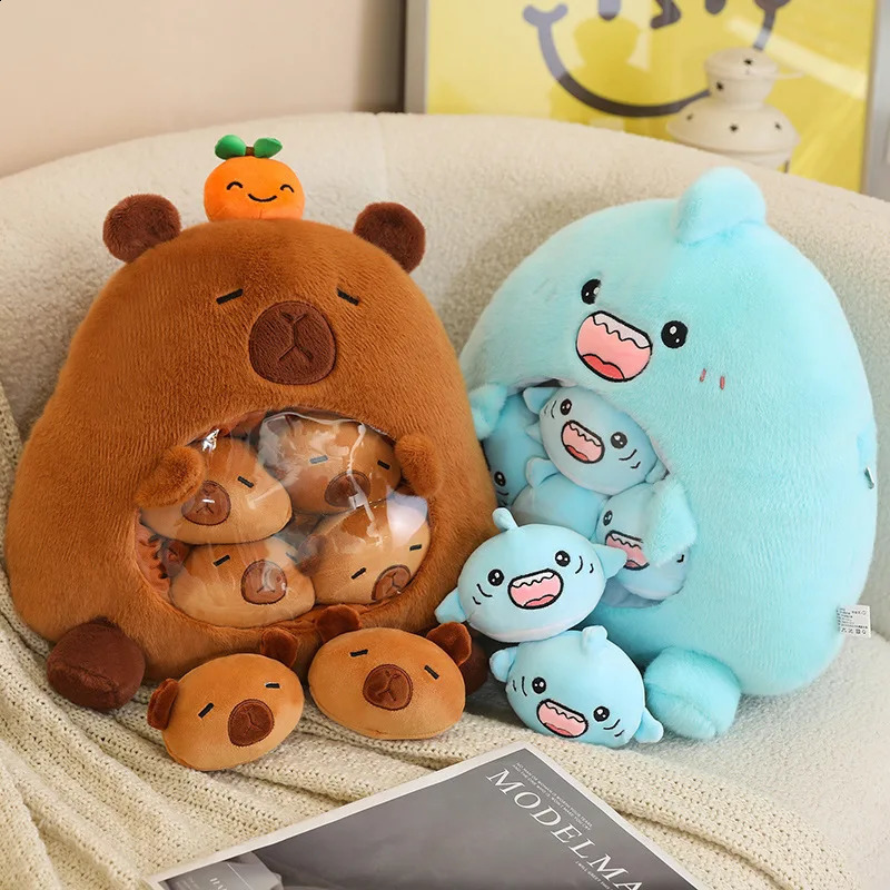 Plush Pudding Bag Candy Bag Mini Puff Ball Banana Avocado Strawberry Axolotls Doll Cat Rabbit Snack Food Plush Pillow 241210