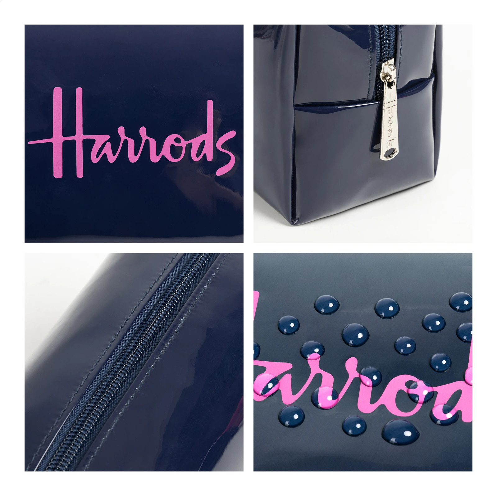 Fashion PVC organizer makeup bag waterproof nylon travel cosmetics box zipper face bag small portable clutch handbag 241210