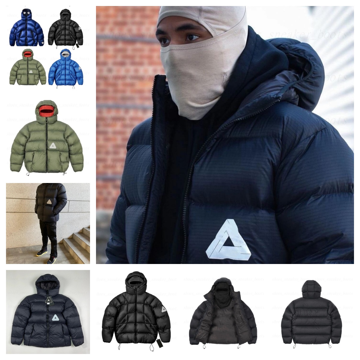 Balaclava Mens Jackets Down Parkas Puffer Fashion Designer Mens Winter Jackets Warm Hooded Zipper Jackets Vests Windbreaker Thick Coats Szie S-XL