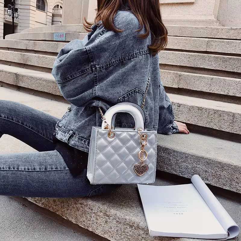 Handbag Wen Brand Luxury Totes High Quali Fashion Classic Quilted Square Handle Bag Wen Crossbody Shoder Bags Z250318