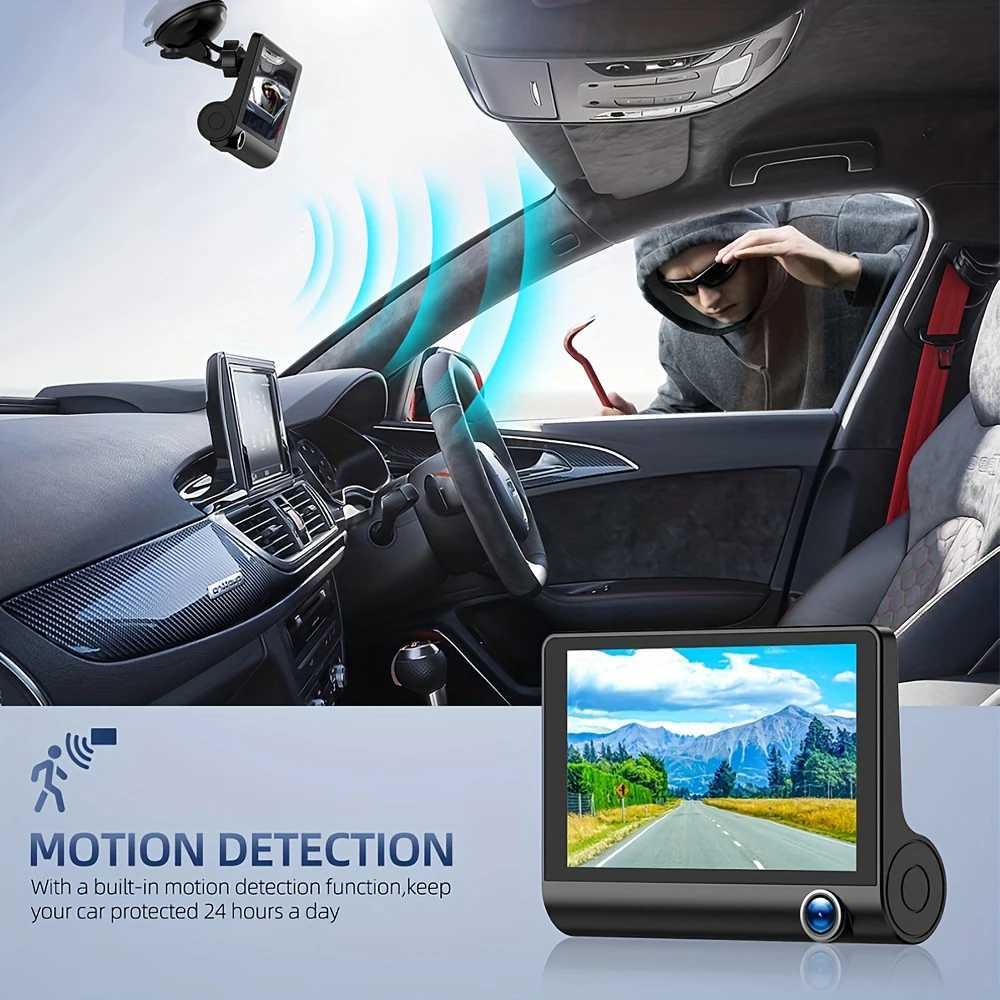 Car dvr 4.0-Inch 1080P HD Night Vision Dash Recorder 3 Camera Cycle Recording Can Record Three Viewing Angles At The Same Time R250529