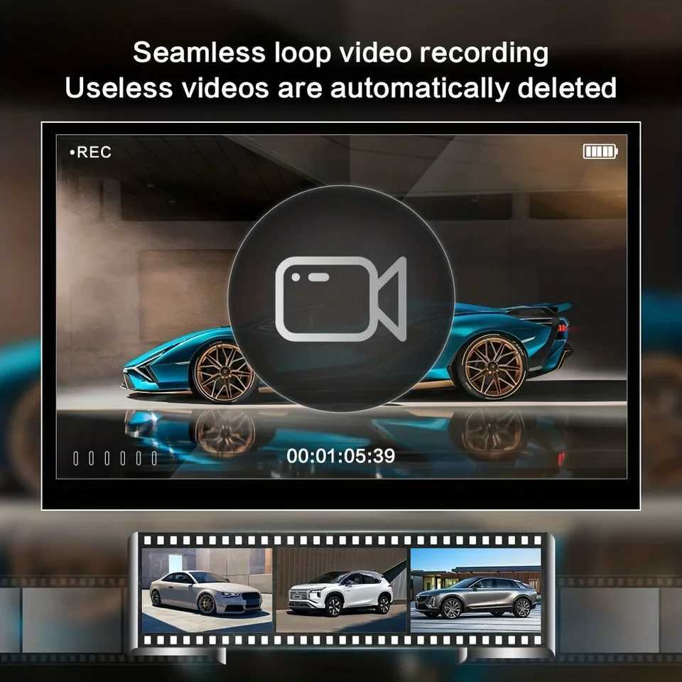 Car dvr 4.0-Inch 1080P HD Night Vision Dash Recorder 3 Camera Cycle Recording Can Record Three Viewing Angles At The Same Time R250529