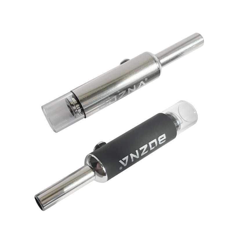 Upgrade Piston Type Glass Tobacco Pipe Mouth Tip Dry Burning Dry Herb Pipas Filter Retractable Grass Pipe Smoking AccessorieXJ241211