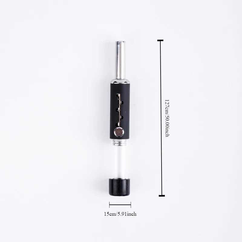 Upgrade Piston Type Glass Tobacco Pipe Mouth Tip Dry Burning Dry Herb Pipas Filter Retractable Grass Pipe Smoking AccessorieXJ241211