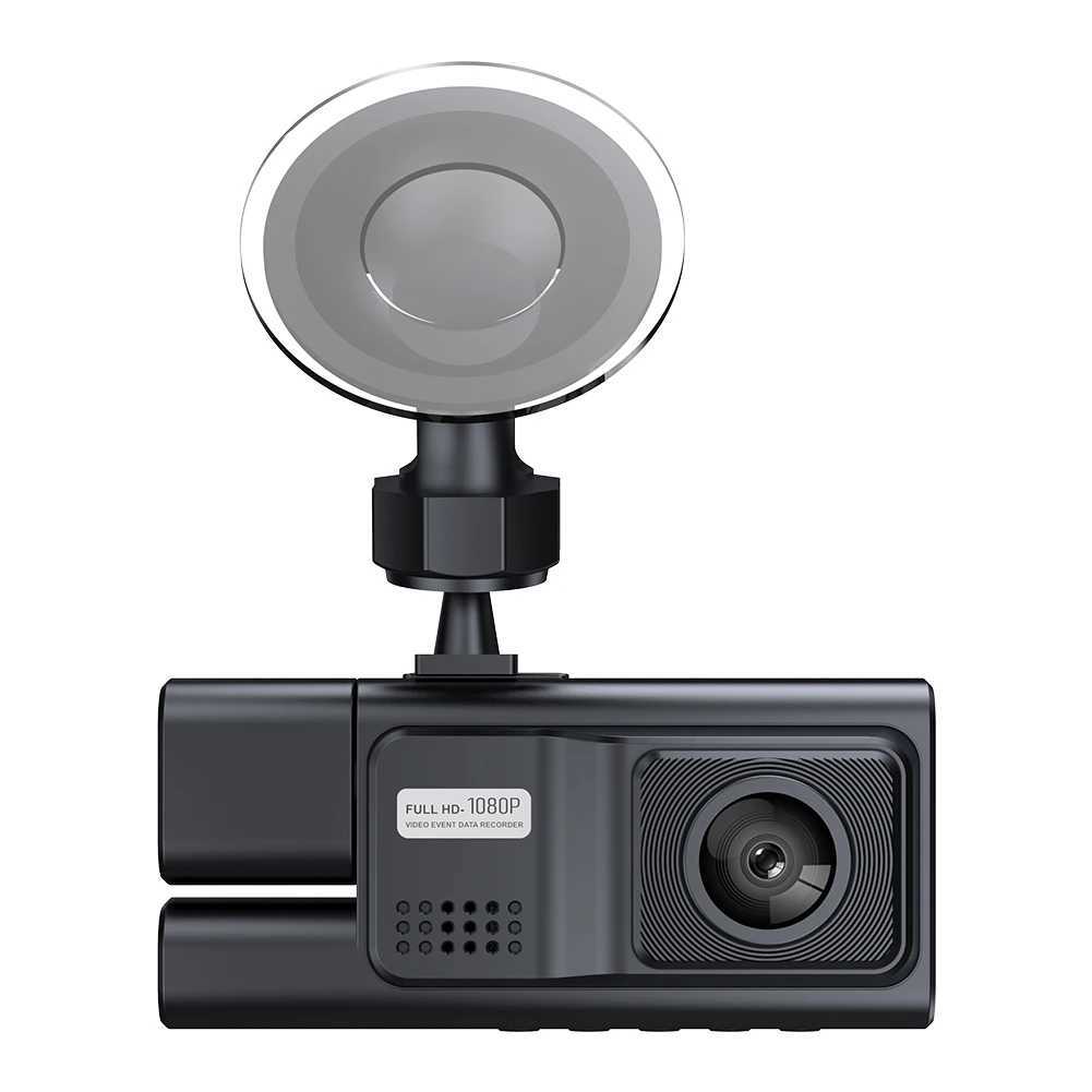 Car dvr 3 Channel Dash Cam Motion Detection HD 1080P Vehicle Video Recorder G-Sensor Car Camcorder Night Vision Front Rear Inside Camera R250529