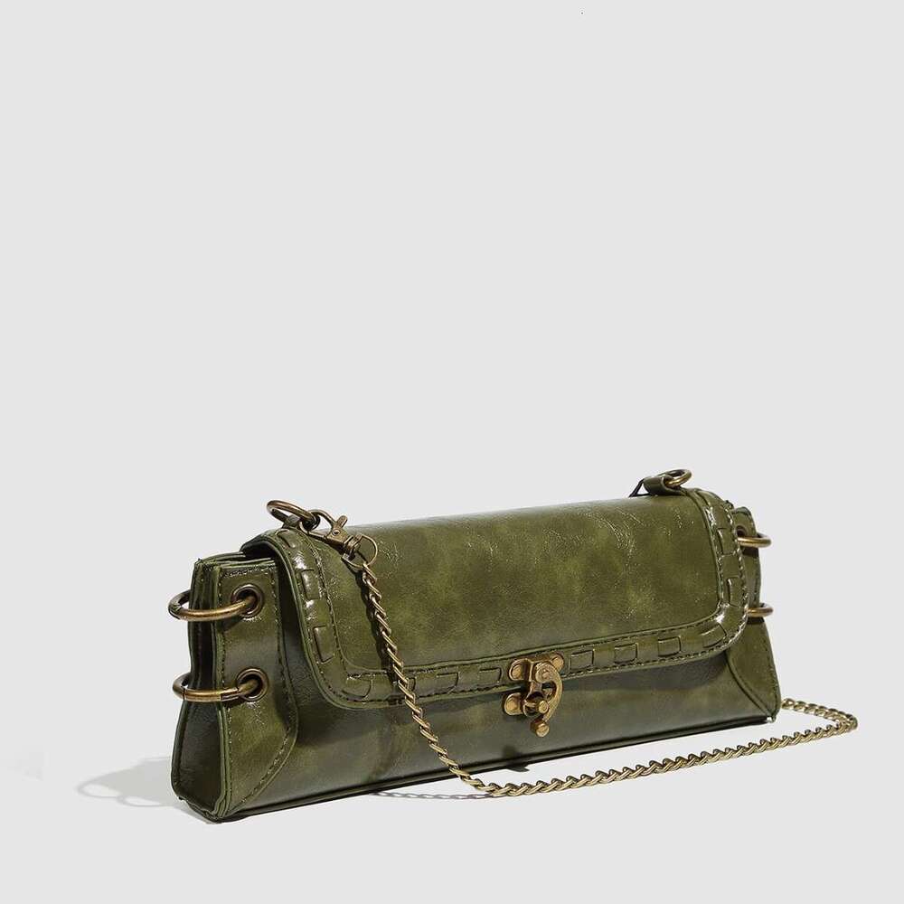 Fashionable bag Shoulder Belt Bag Waist purse Bags trendy buckle antique copper gold crossbody bags single shoulder hand-held bag
