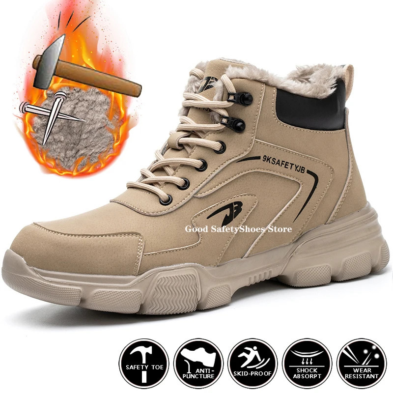 Work safety shoes men safety boots shock resistant work shoes sports shoes steel toe caps mens work boots shock resistant shoes 241211
