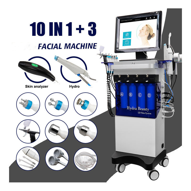 Hot Sale Freckle Removal And Whitening Hydra Dermabrasion Facial Machine Moisturizing Facial 13 In 1 Hydra Equipment Microdermabrasion