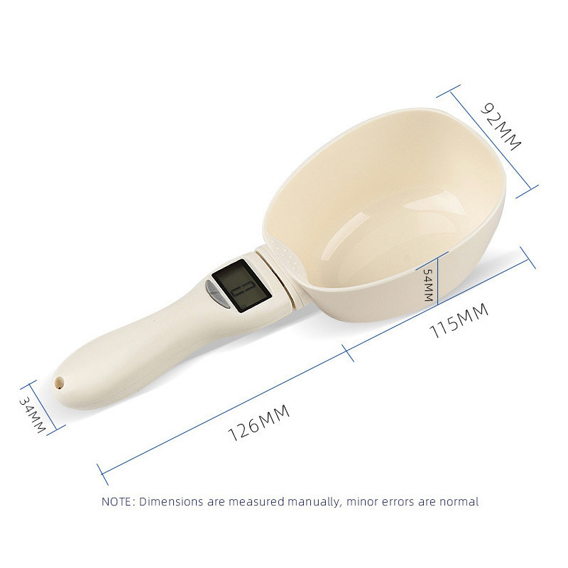 Pet Food Scale LCD Electronic Precision Weighing Tool Dog Cat Feeding Food Measuring Spoon Digital Display Kitchen Scale