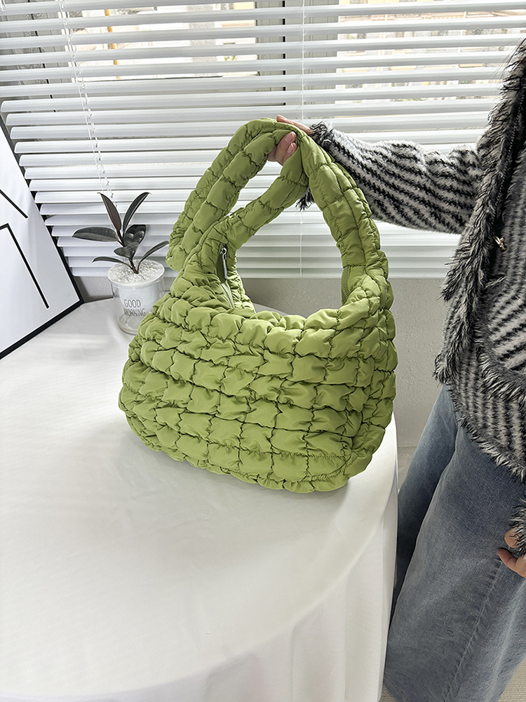 2025 Designer New 3 Free shipping pleated cloud womens large capacity crossbody Korean casual cotton clothing tote bag