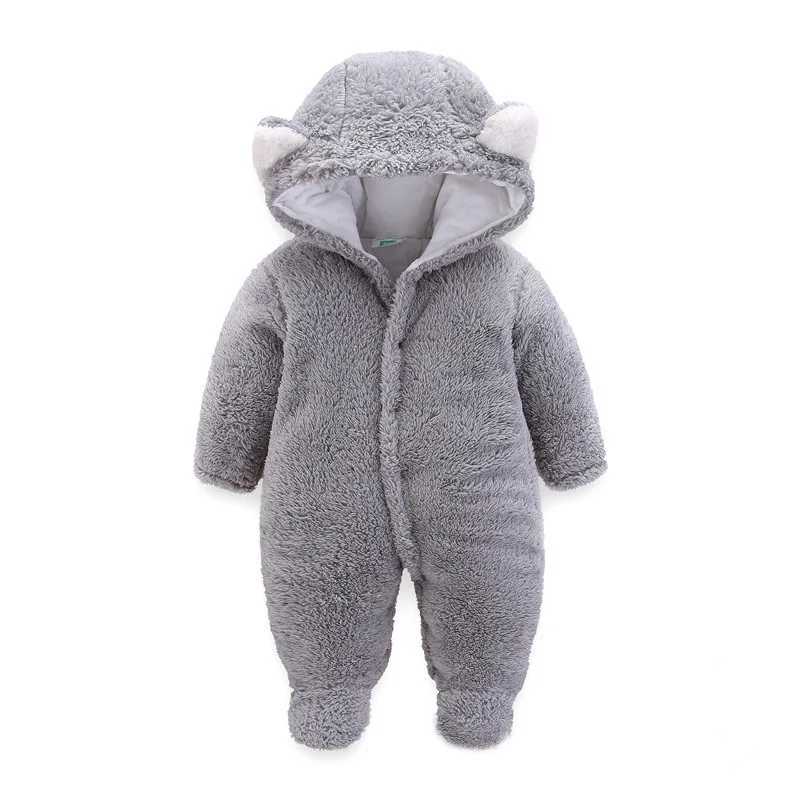 RAISE New Autumn Winter Newborn Boy Romper Hooded Thick Warm Baby Girls Furry Jumpsuit Baby Wool Set Preschool Boys Coat M241211