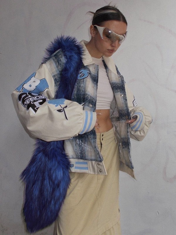 2025 new New Crossbody Love Imitation Raccoon Fur Grass Plush Large Capacity Shell Bag Personalized