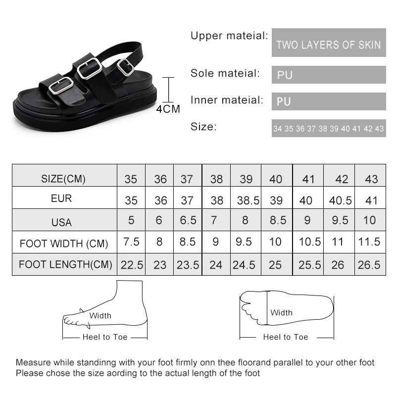 AIYUQI Sandals Women Platform Genuine Leather Summer Roman Sandals Women Casual Beach Sandals Women