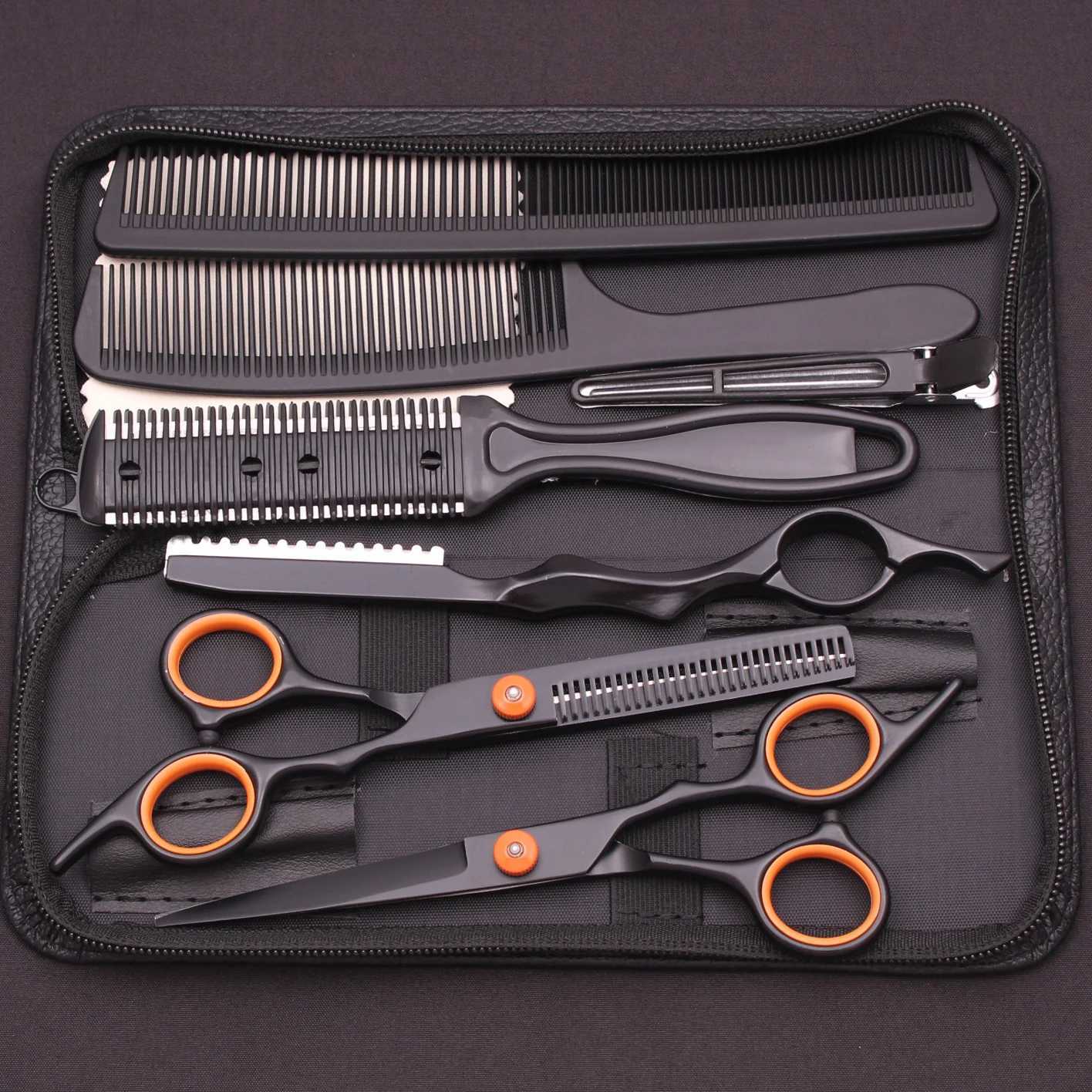 6.0-inch Stainless Steel Scissor Hair Clipper Thin Hair Comb Shaver Set Salon Barber and Home Delivery C1001 W241211
