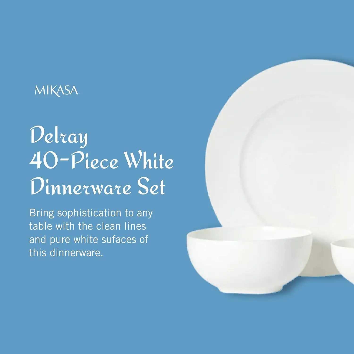 Mikasa Delray Bone China Dinnerware 40-Piece SetXJ241209