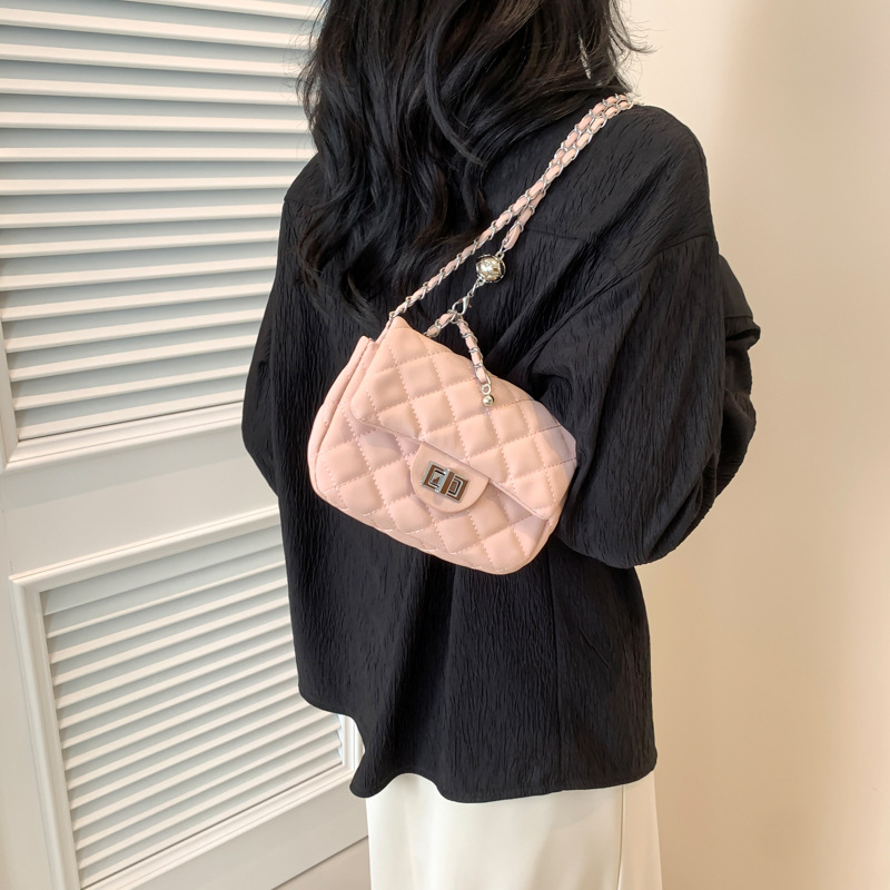Fashion Bag Womens Designer Bags: Quilted Faux Leather Crossbody With Chain Strap - Elegant Square Design, Versatile Single Shoulder New Free Delivery