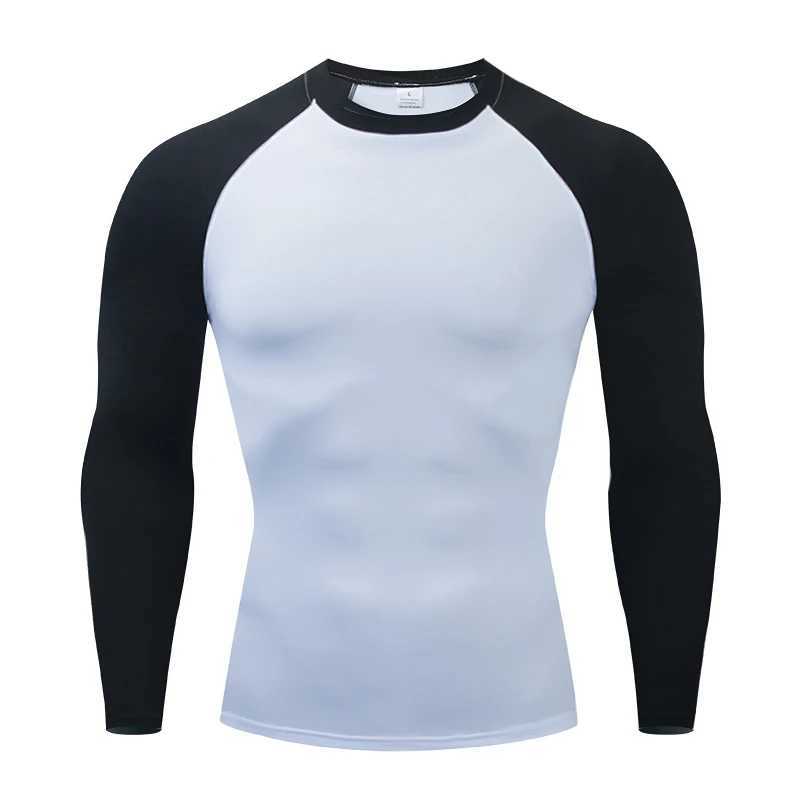 Men Long Sleeve Sport Tshirt Quick Dry Bodybuilding Running Shirt Compression Top Gym T Shirt Men Fitness Tight Rashgard TshirtXJ250915