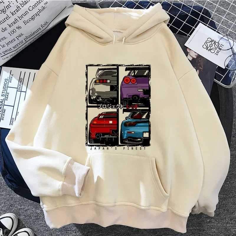 Jdm Printed Hoodie Men_Women Casual Fashion Hooded Shirt Woman y2k Long Slves Pullover Sweatshirts Unisex ClothingC241211