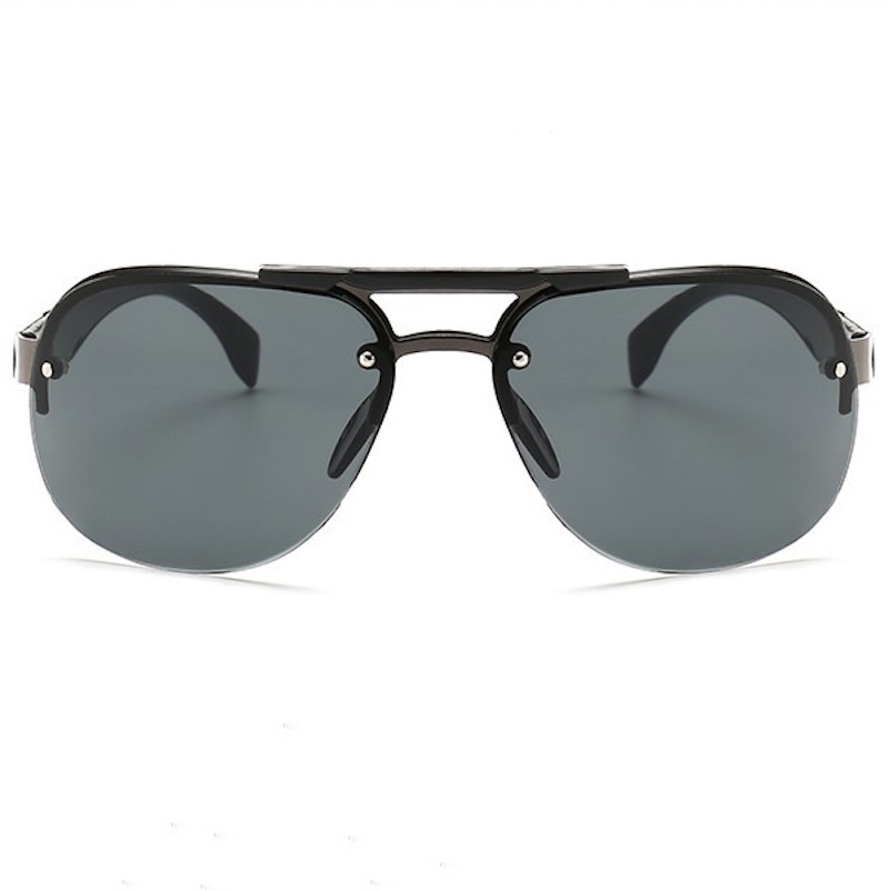 Pilot Sunglasses Men UV400 Vintage Punk Rimless Rectangle Square Classic Men Fashion Glasses Trendy Small Frame Sun Glasses Frameless Eyewear Steampun