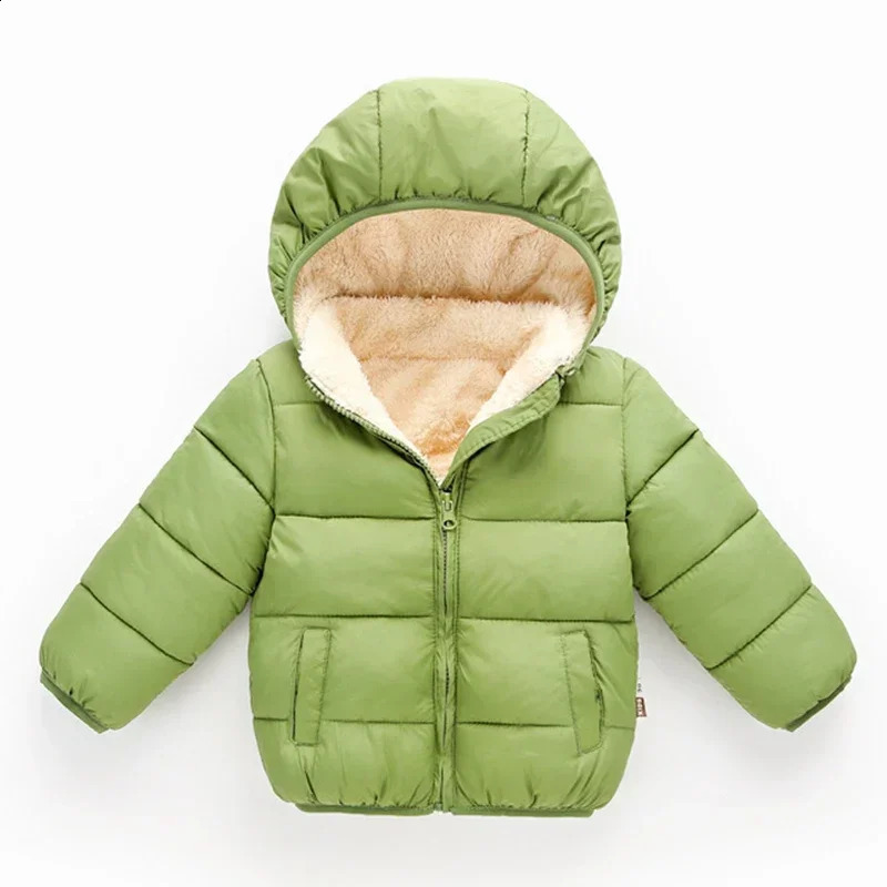 Baby Children Coats Winter Thick Jackets For Boys Warm Plush Thicken Outerwear Girls Fur Hooded Jacket Kids Clothes Snowsuit 241210