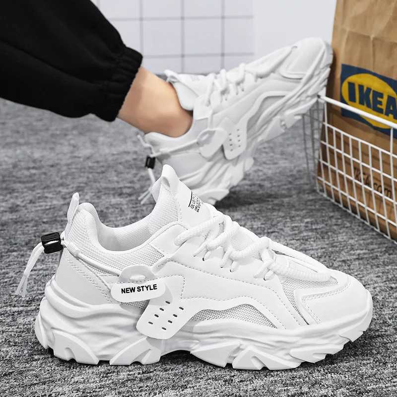 Men Casual Sneakers Summer Breathable Sport Shoes Outdoor Mesh Running Shoes student Thick bott Athletic Jogging Walking Shoes Z250326