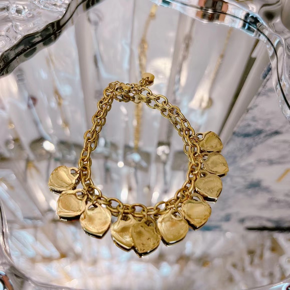 Luxury original designer Girls boys letter slim thin charm bracelets elegant 18K Gold silver Bangles earrings necklaces Y branded engrave women men Jewelry 18cm+4cm