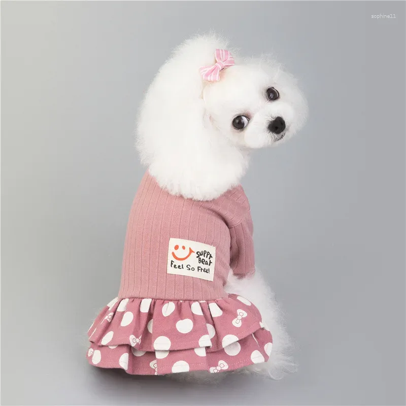 Dog Apparel Designer Clothes Dress Luxury Summer T-Shirt For Dogs Clothing Chihuahua Pug York Pomeranian Pet Vest Skirt HF50