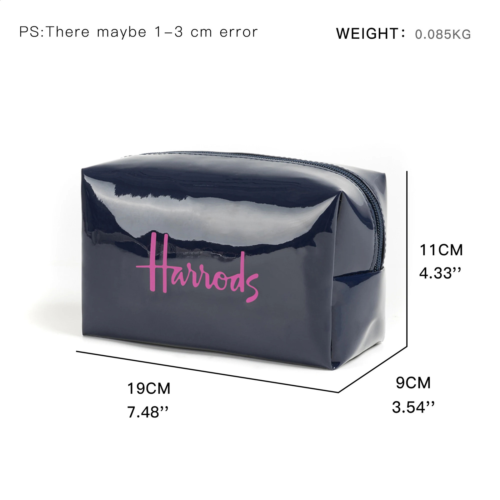 Fashion PVC organizer makeup bag waterproof nylon travel cosmetics box zipper face bag small portable clutch handbag 241210