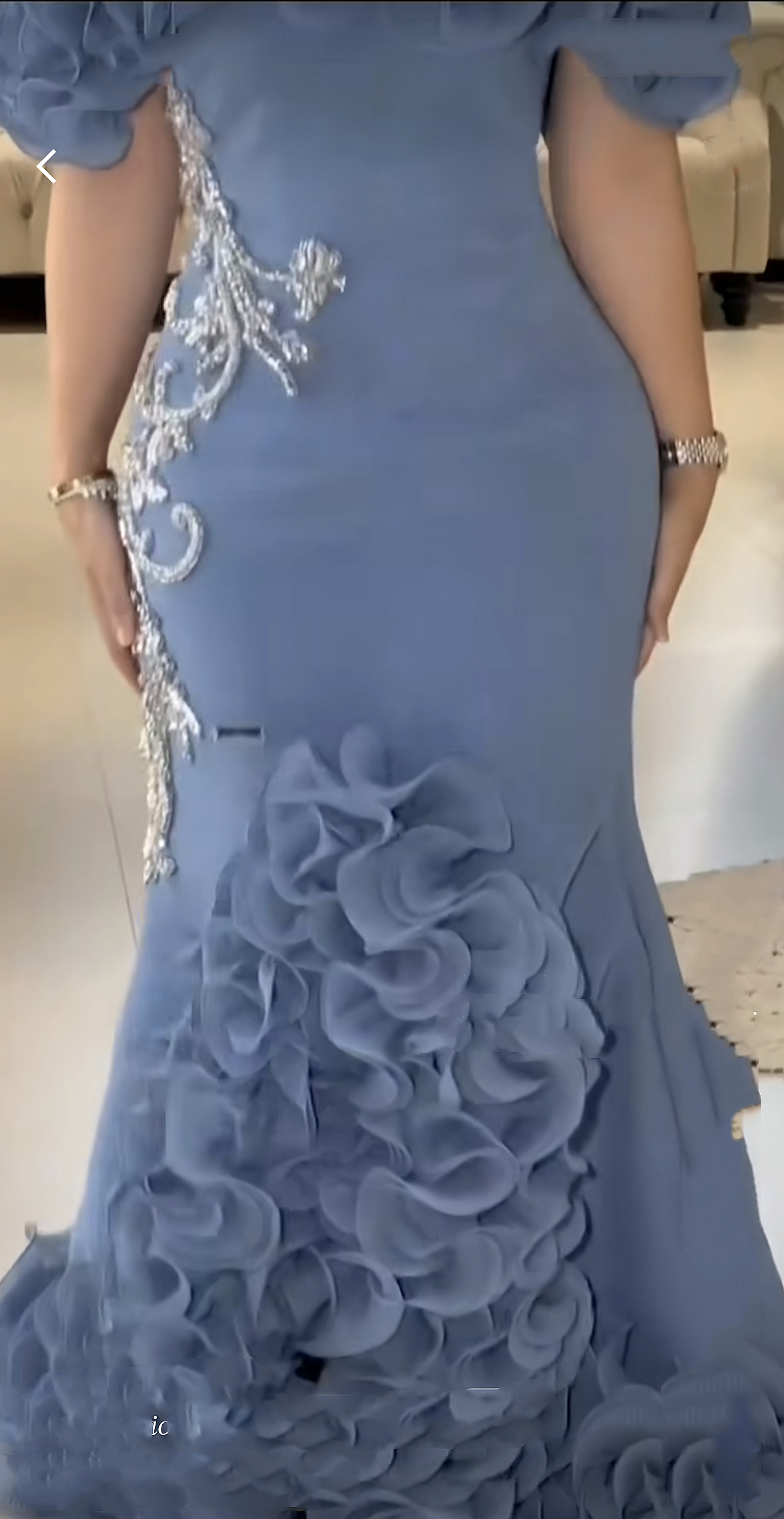 Elegant Arabic Ruffles Mermaid Prom Dresses Front Split Off Shoulder Long Pale Blue Evening Gowns Appliques Beaded Special Occasion Dress For Women 20