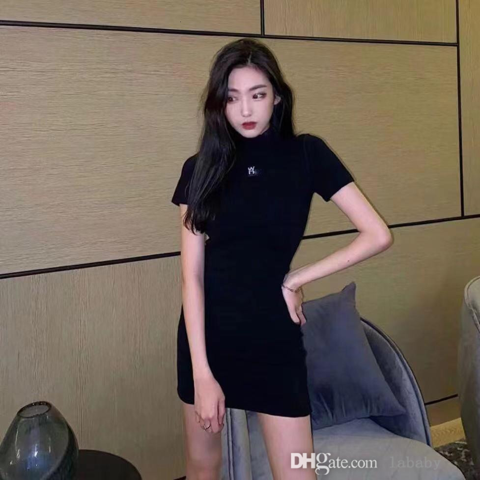 Fashion Sexy Designer Dress Womens Clothes Chest Letter Printed Bodycon Party Dress Night Club Short Sleeve Dresses For Woman