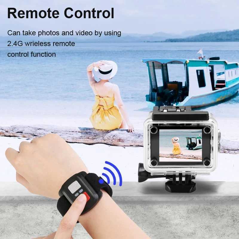 2.0-inch action camera high-definition 4K 30FPS WiFi underwater camera waterproof bicycle video recording camera outdoor sports camera Y241211