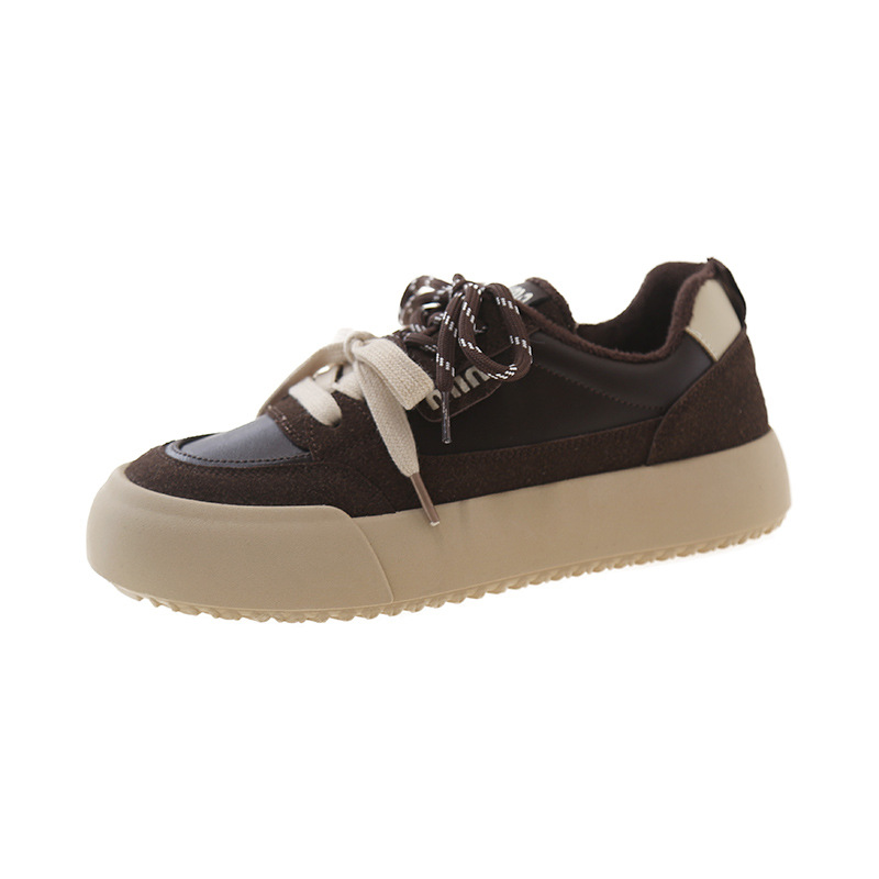Women Shoes:Versatile Thick Soft Sole Casual Athleisure Style Fashion Shoes,Brown/Coffee,Free shipping