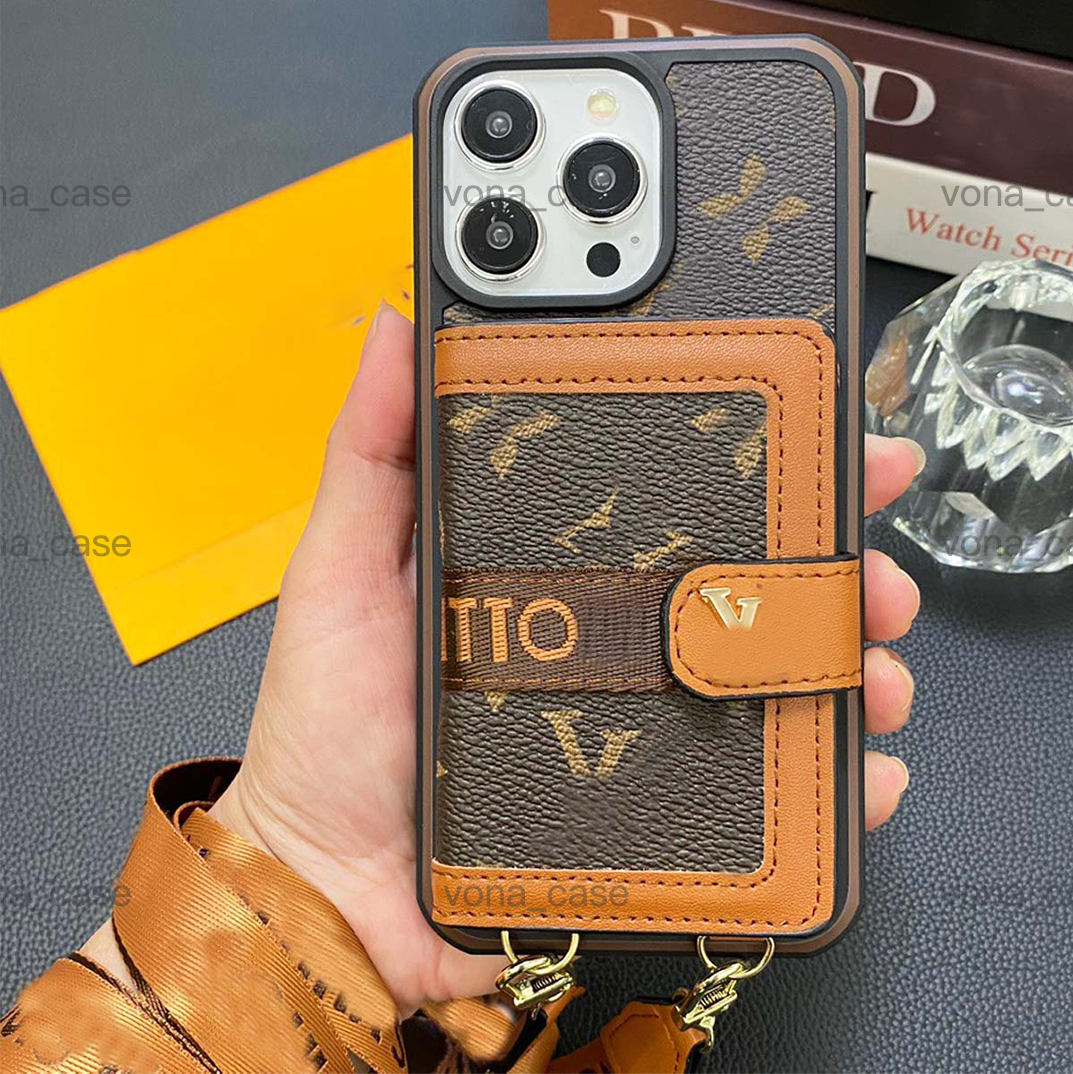 Crossbody Phone Case for iPhone 16 15 14 13 12 Pro Max Plus , Luxury Leather Wallet Case for Women Men with Strap, lanyard Designer Cover with Card Holder