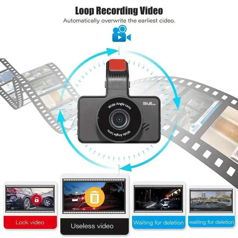 Car DVRs Hd dashcam wireless WiFi connects front and rear dual lens with reverse video car black box car DVR car surveillance camera H250206