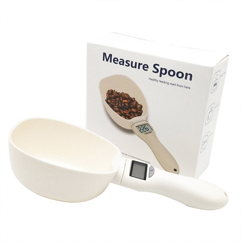 Pet Food Scale LCD Electronic Precision Weighing Tool Dog Cat Feeding Food Measuring Spoon Digital Display Kitchen Scale