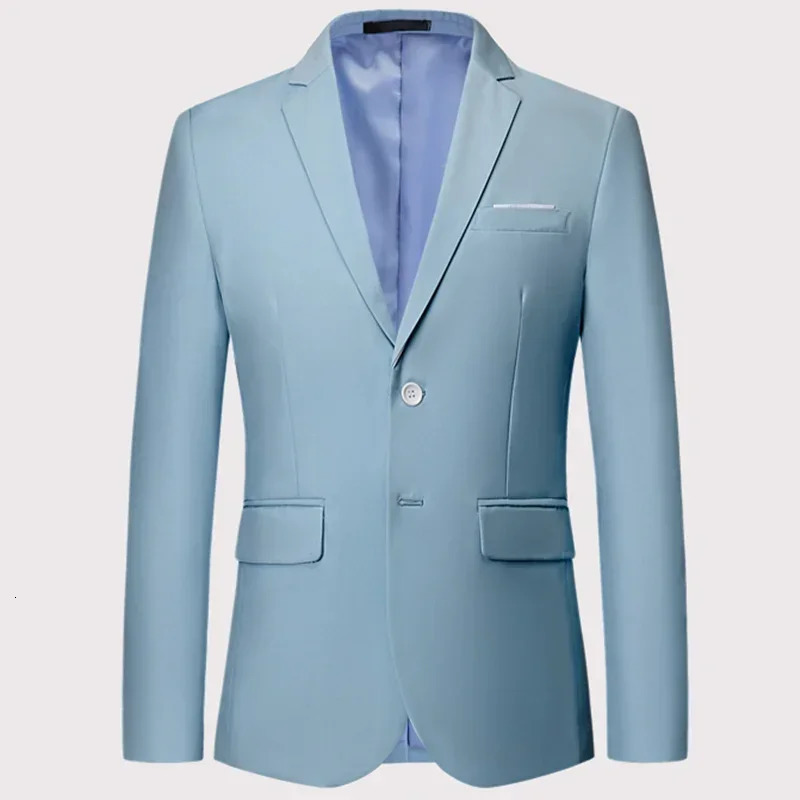 Mens Stylish Colorful Slim Fit Casual Blazer Jacket Green Purple Black Yellow Wedding Prom Formal Suit Coats For Men 241211