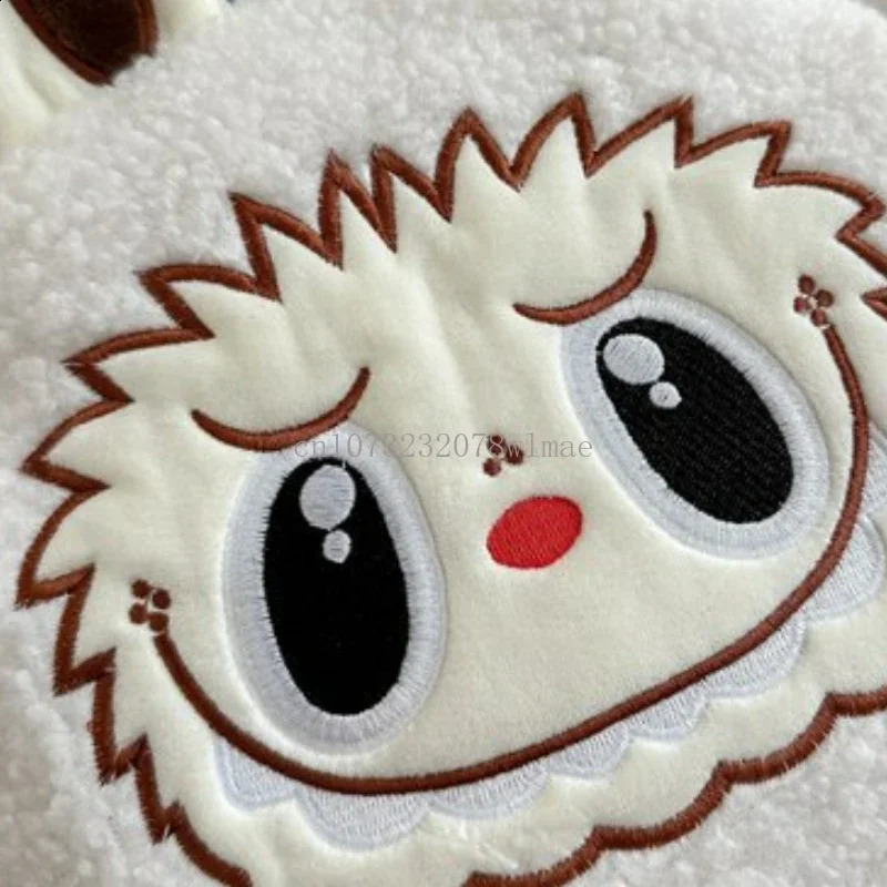 Kawaii Labubu Plush Shoulder Bag Cartoon Popmarts Brown Monster Crossboday Cute Kids Stuffed Toys Handbag Small Phone Purse 241210