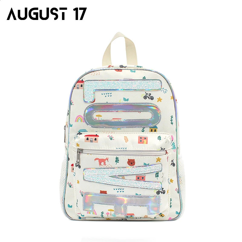 Alphabet n Waterproof Backpack for Teens Classic Large Capacity Lightweight School Bag 241210