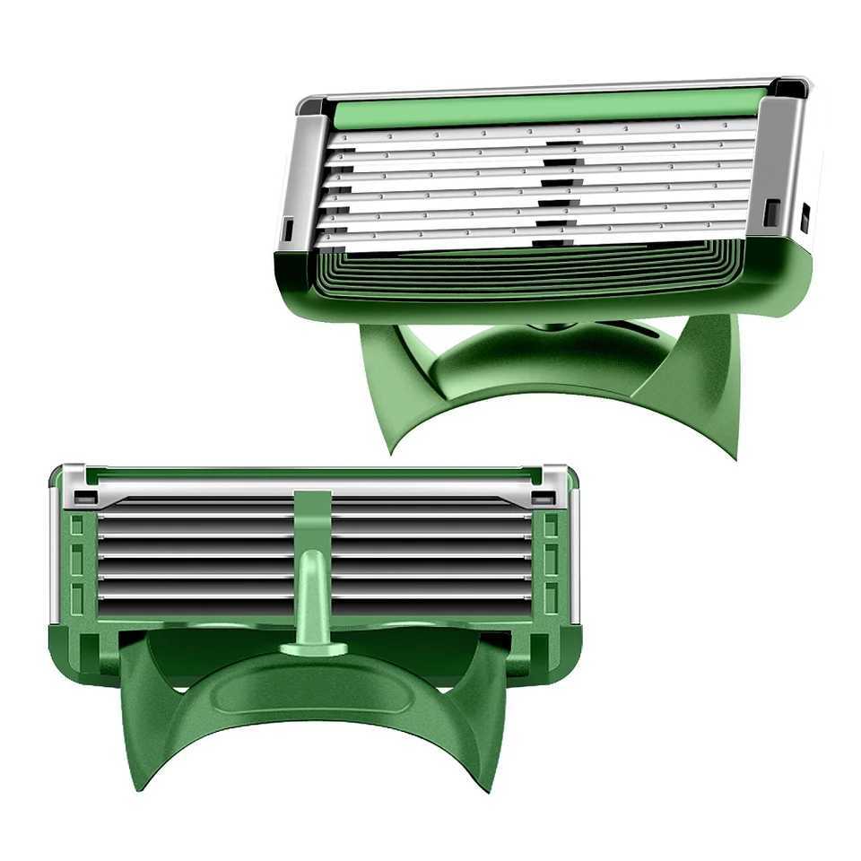 JiFULI (8-blade) high-quality mens safety shaver blade 6-layer shaver blade German stainless steel replacement shaver headW241211