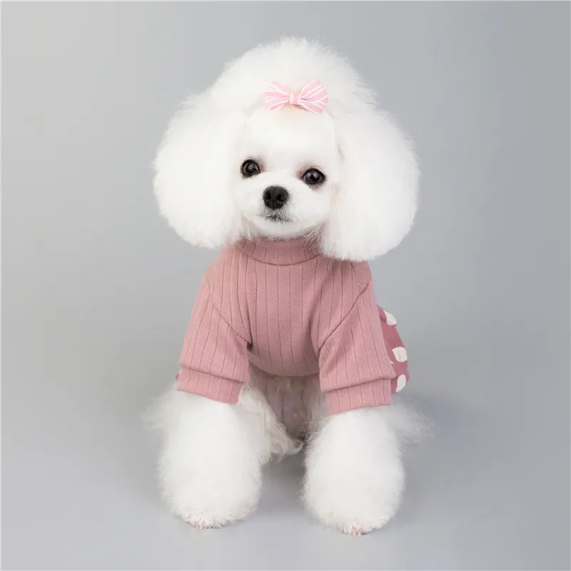 Dog Apparel Designer Clothes Dress Luxury Summer T-Shirt For Dogs Clothing Chihuahua Pug York Pomeranian Pet Vest Skirt HF50